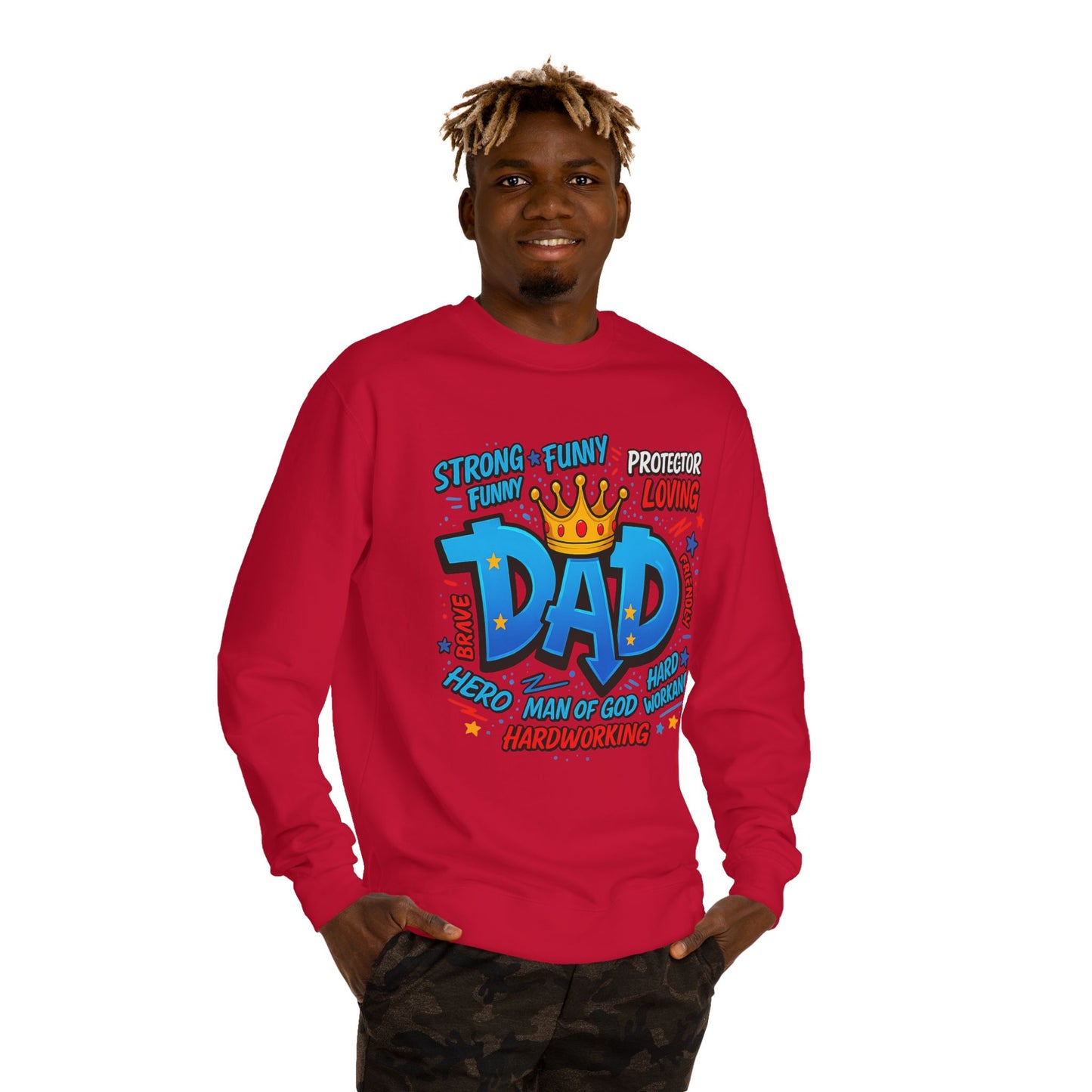 Dad Crown Graphic Sweatshirt – Funny & Loving Father Tribute