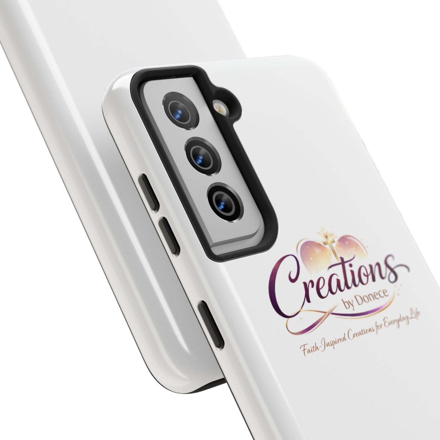 Creations by Donece Soft-Touch Tough Phone Case — Faith-Inspired Logo Protective Cover