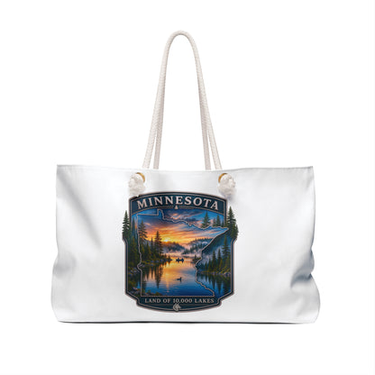 Minnesota Weekender Bag – Scenic 'Land of 10,000 Lakes' Travel Tote
