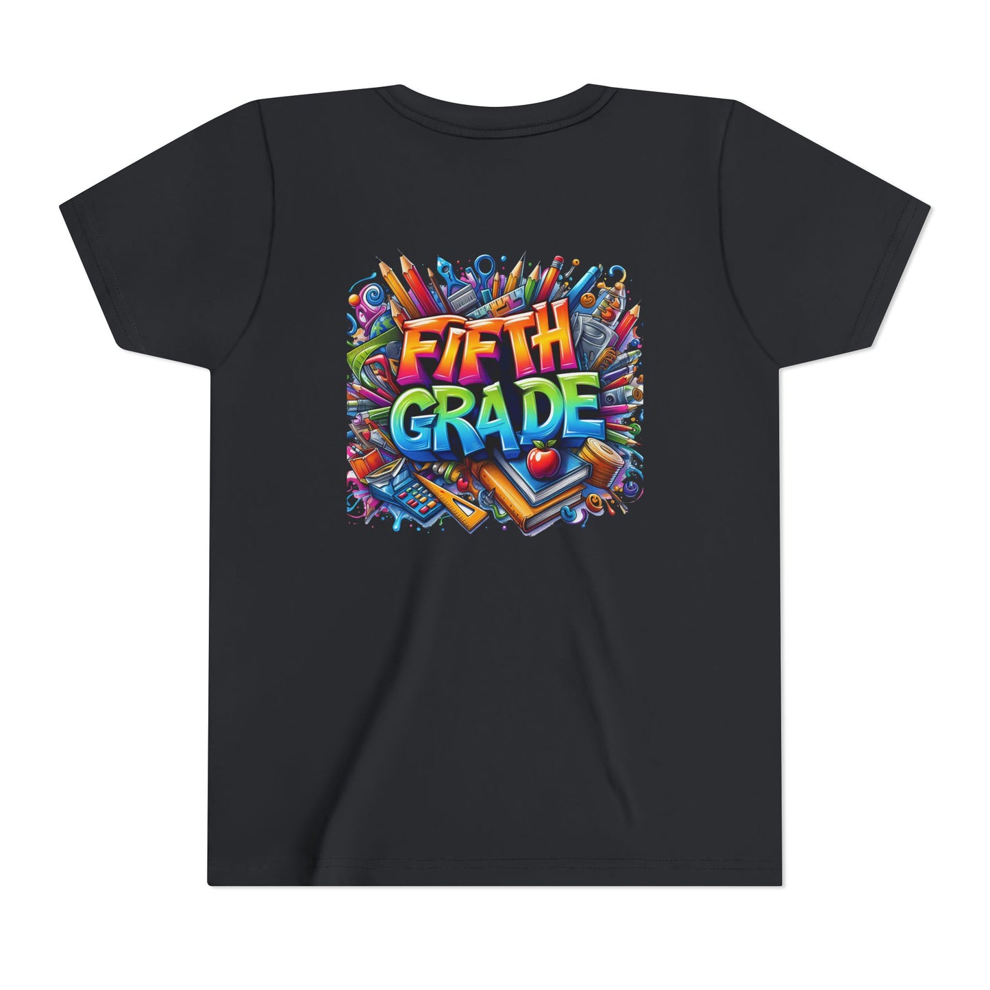 Fifth Grade Kid's Tee - Colorful School Supplies Back to School T-Shirt