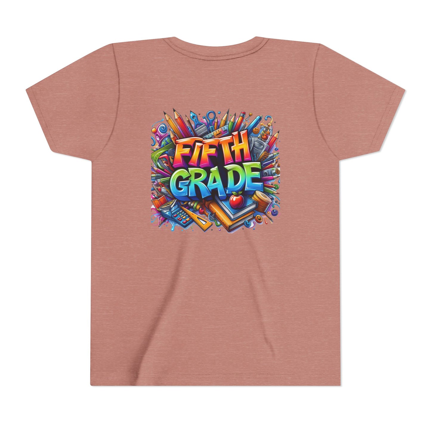 Fifth Grade Kid's Tee - Colorful School Supplies Back to School T-Shirt