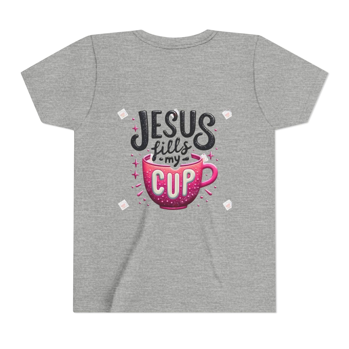 Jesus Fills My Cup Youth Tee — Christian Faith Kids Shirt