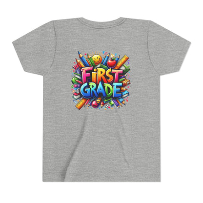First Grade Kids Tee — Colorful Back-to-School Shirt for Boys & Girls