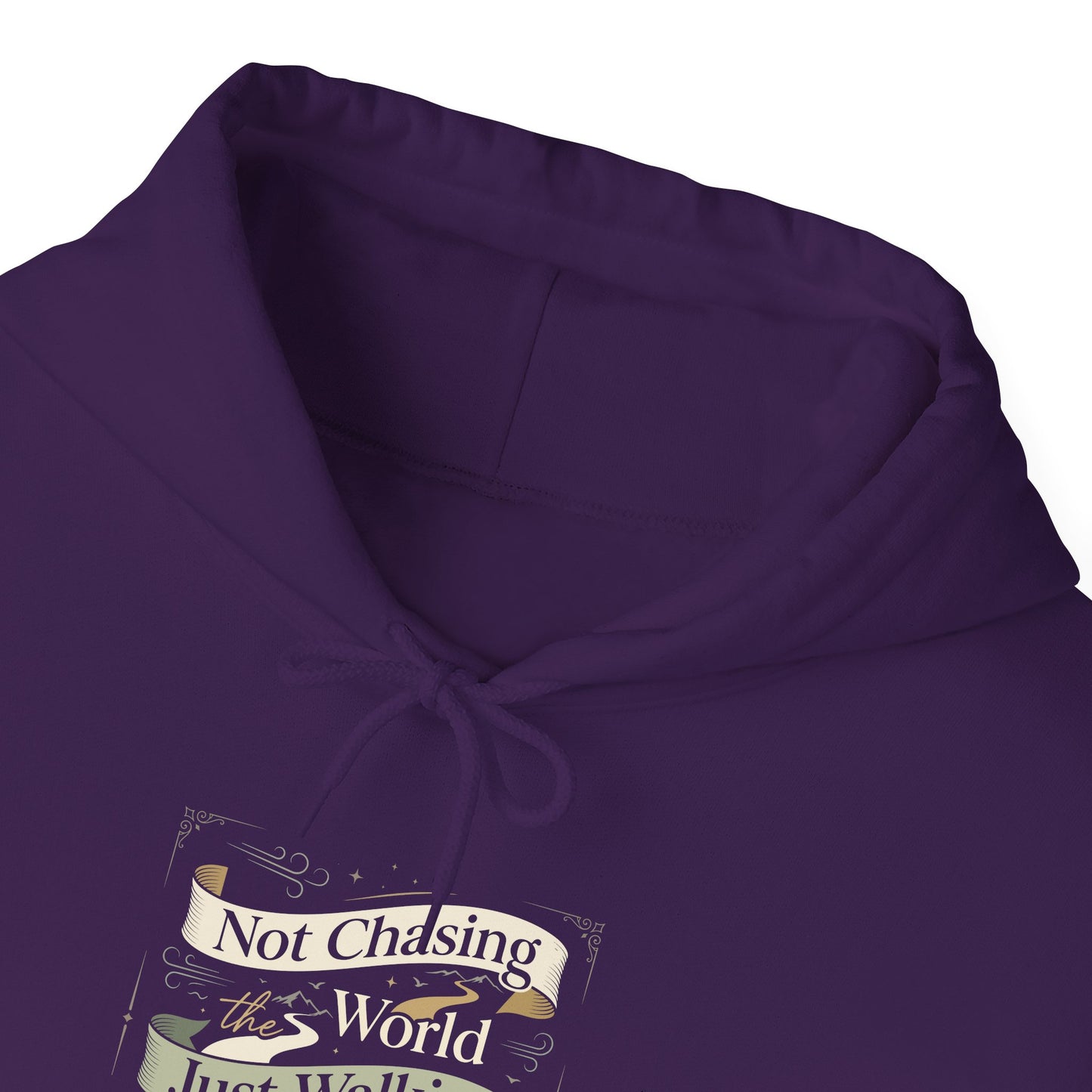 Not Chasing the World, Just Walking Through It Gently Hoodie