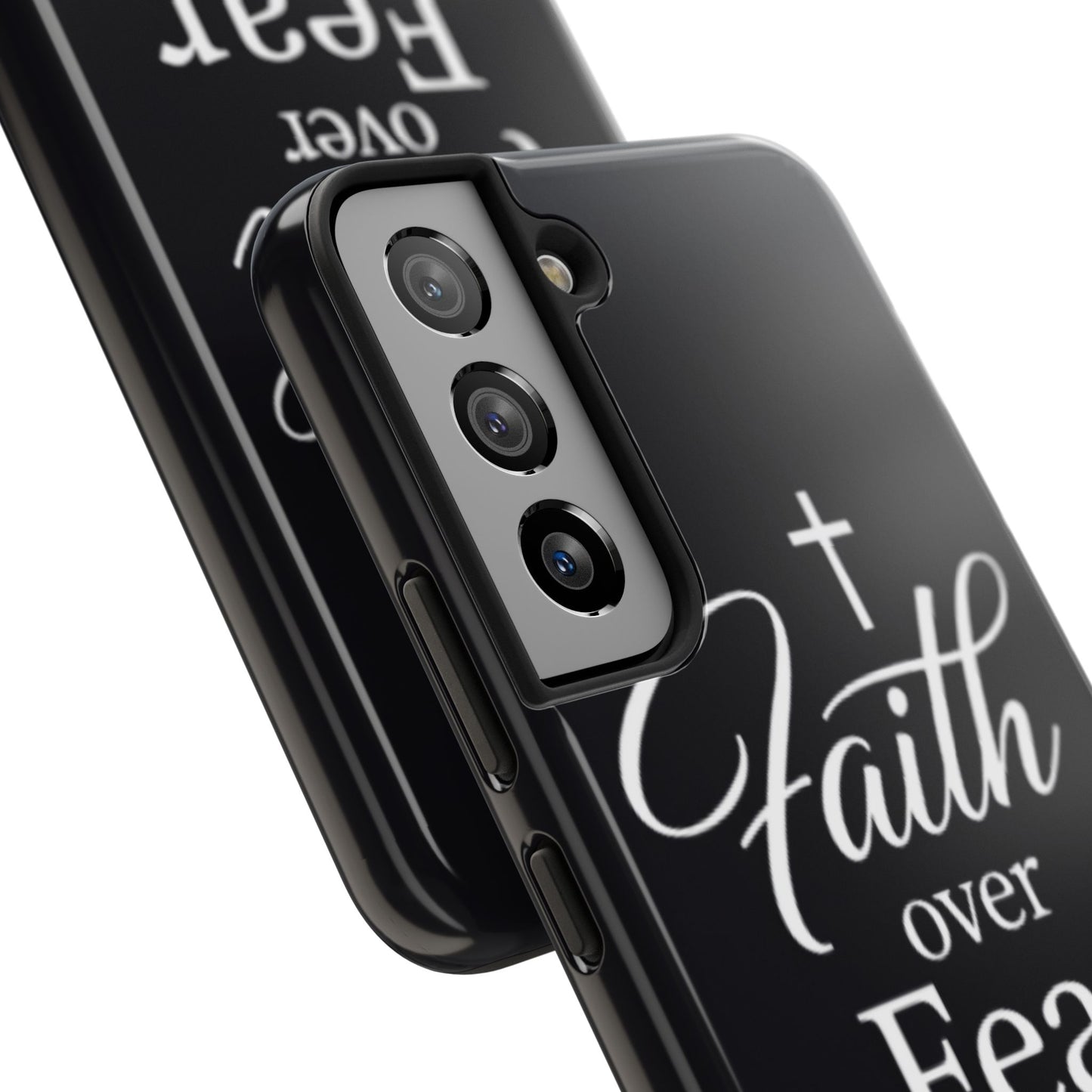 Faith Over Fear Tough Phone Case — Inspirational Christian Cross Phone Cover