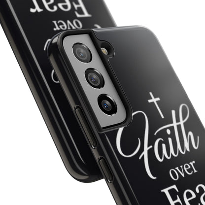 Faith Over Fear Tough Phone Case — Inspirational Christian Cross Phone Cover