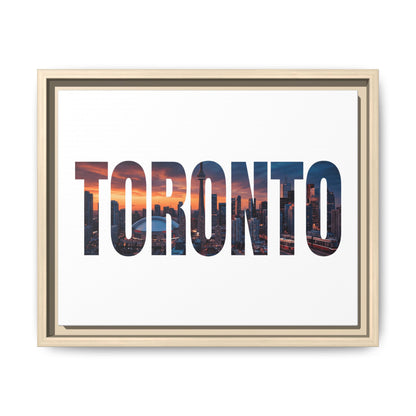 Toronto Cityscape Matte Canvas Framed Wall Art