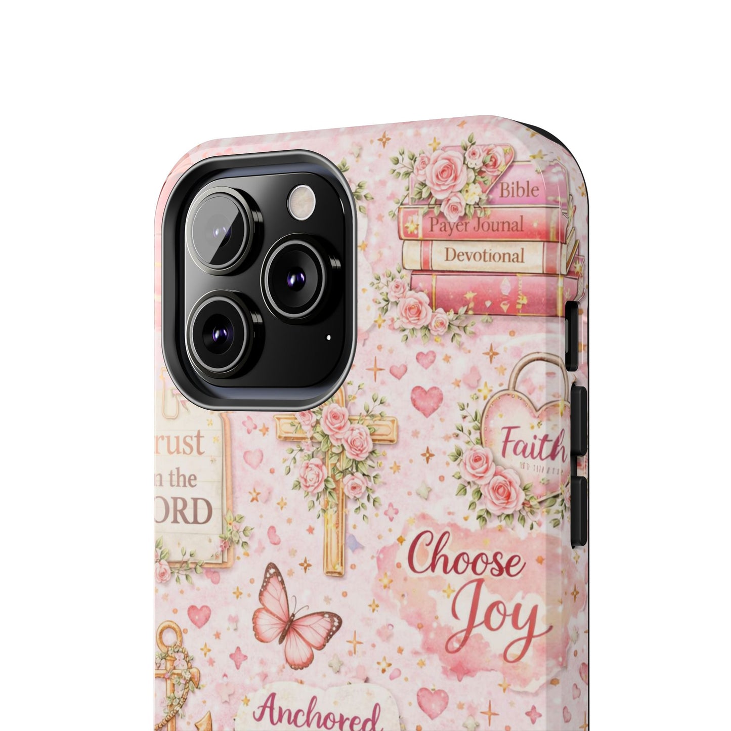 Anchored In Christ Phone Case | Christian floral iPhone Case