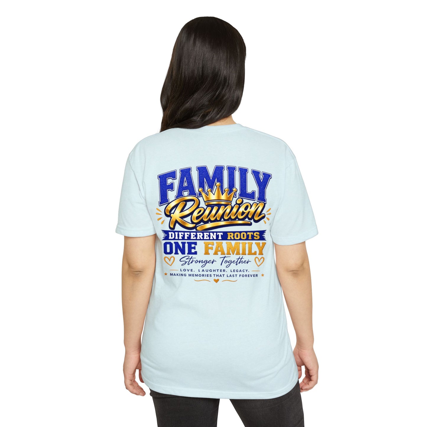 Family Reunion T-Shirt — "Family Reunion: Different Roots One Family" Keepsake Tee