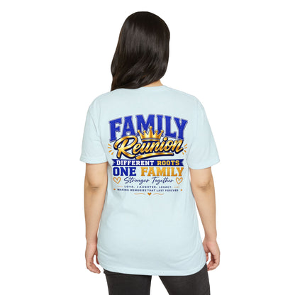 Family Reunion T-Shirt — "Family Reunion: Different Roots One Family" Keepsake Tee