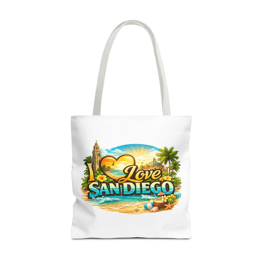 San Diego Tote Bag - "I Love San Diego" Beach City Souvenir