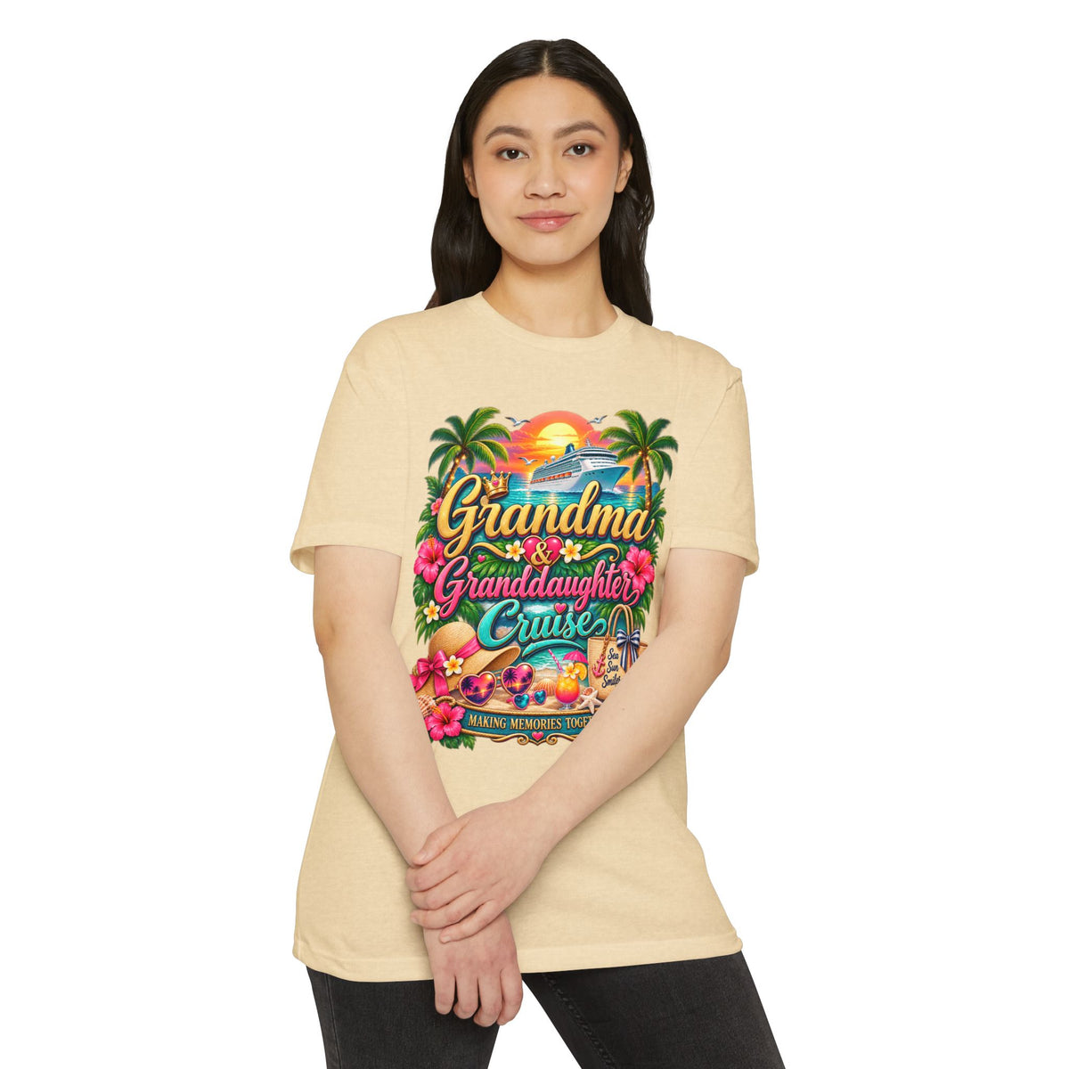 Grandma & Granddaughter Cruise T-Shirt — Tropical Vacation Graphic Tee