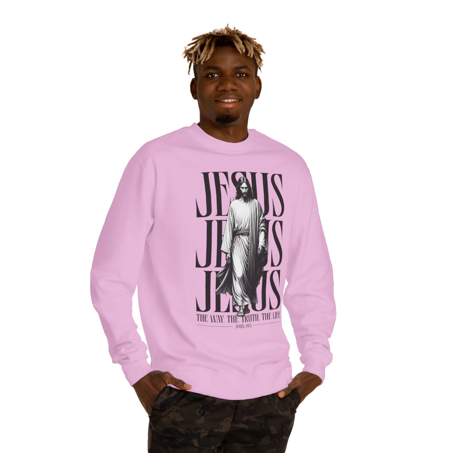 Jesus Graphic Sweatshirt — 'The Way The Truth The Life' Christian Crewneck