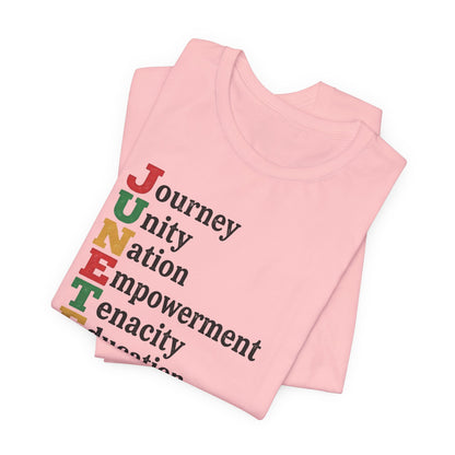 Juneteenth Acrostic T-Shirt — Journey, Unity, Empowerment Tee