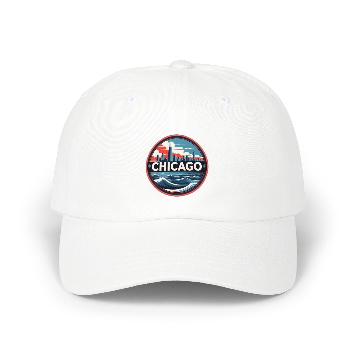 Chicago Patch Dad Cap – Vintage Skyline Embroidered Baseball Hat
