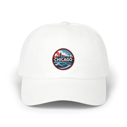 Chicago Patch Dad Cap – Vintage Skyline Embroidered Baseball Hat