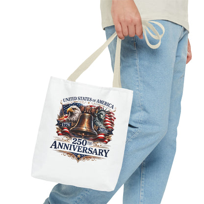 Anniversary Tote Bag — "United States of America 250th Anniversary" Liberty Bell Design