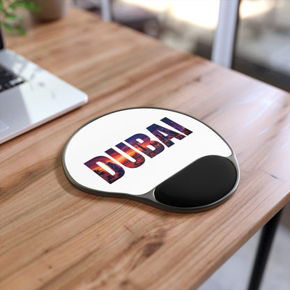 Dubai Sunset Mouse Pad with Wrist Rest — Travel Desk Accessory