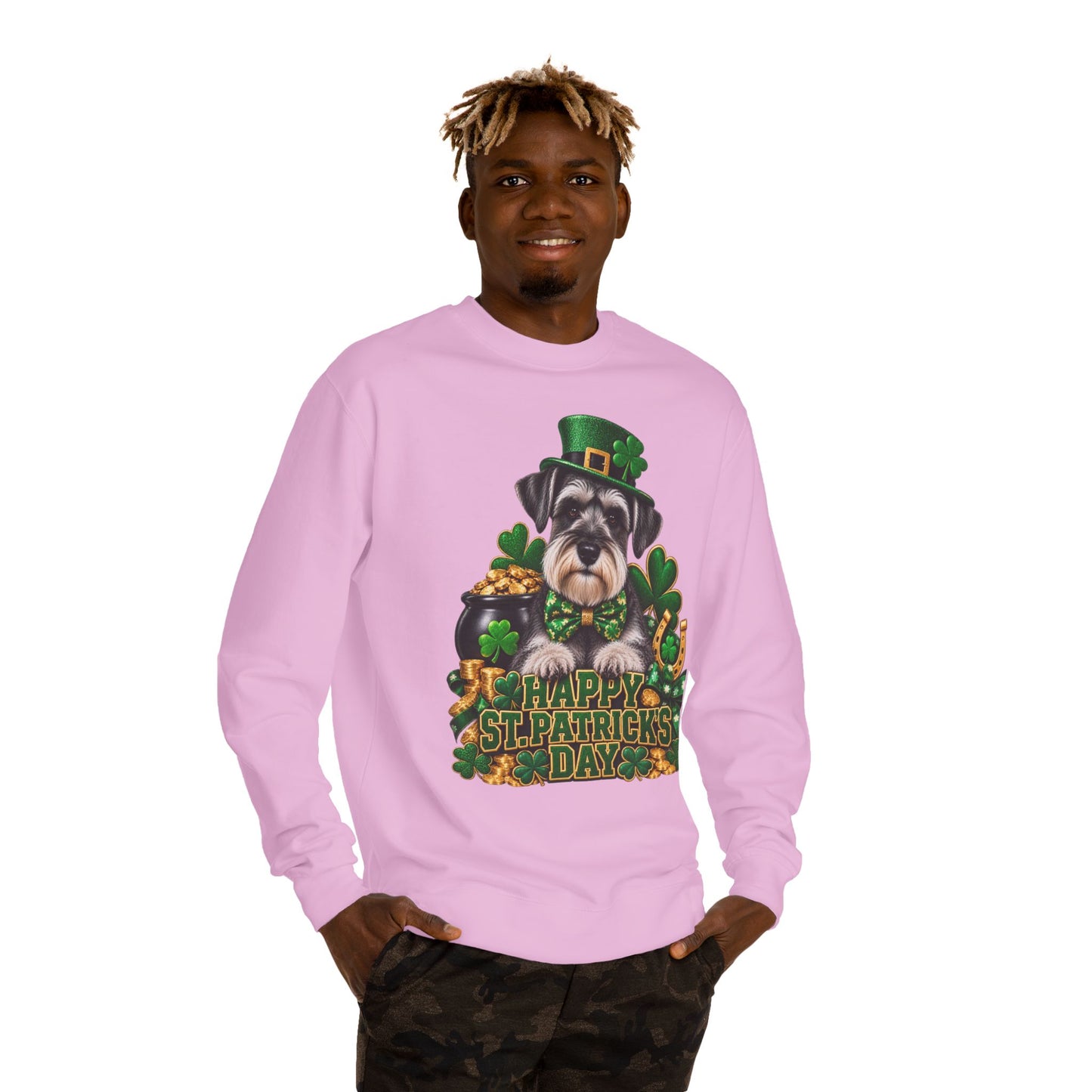 St. Patrick’s Day Schnauzer Sweatshirt — Happy St. Patrick’s Day Graphic