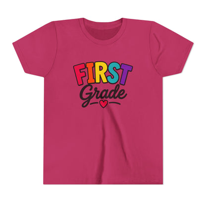 First Grade Youth T‑Shirt — Colorful Back-to-School Tee