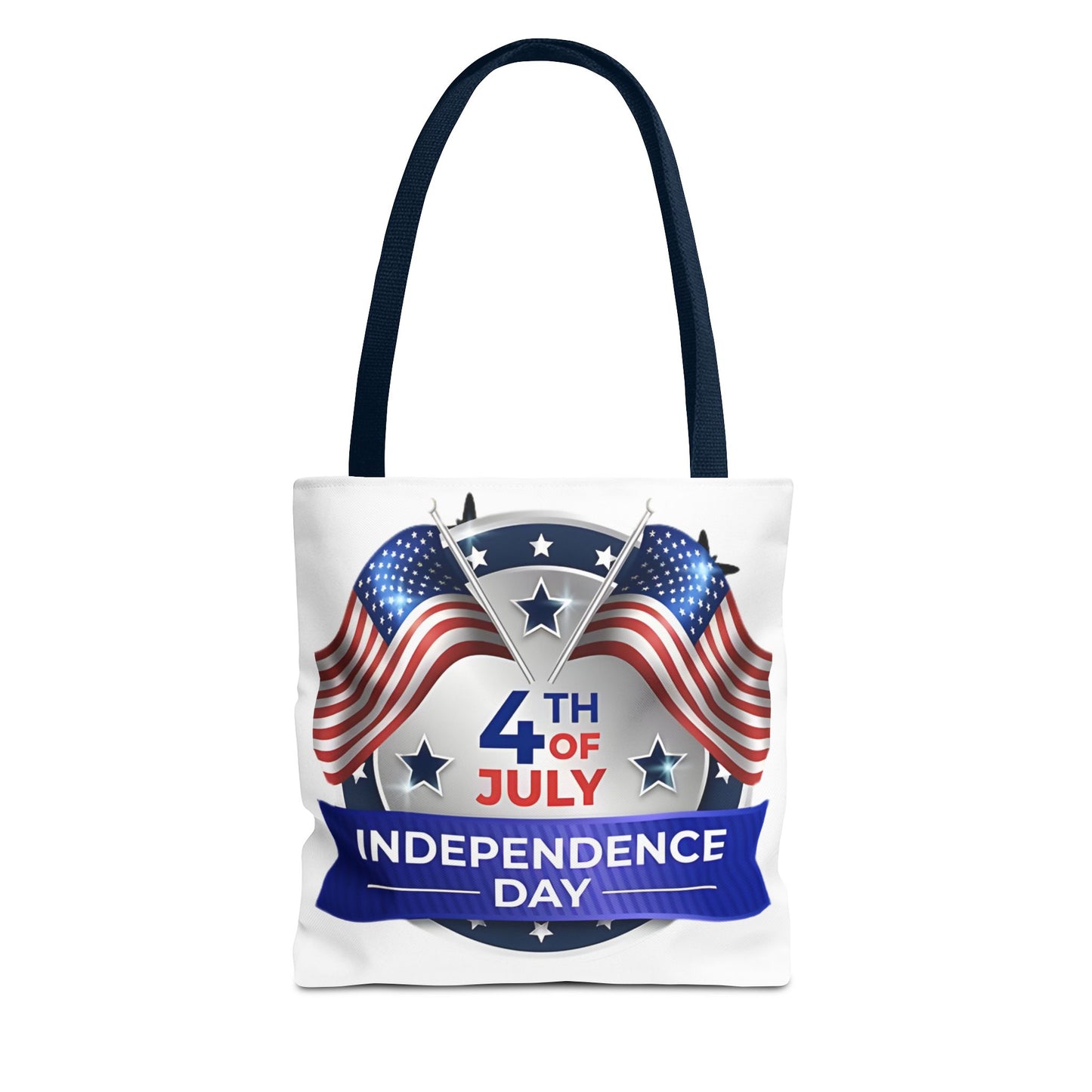 Independence Day Tote Bag — 4th of July American Flag Canvas Tote