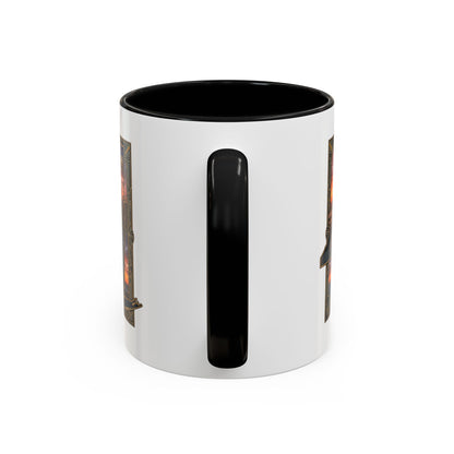 New York Skyline Accent Coffee Mug — Empire State Sunset Scene (11/15oz)