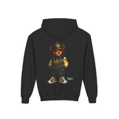 Youth Teddy Bear Hoodie — Cool Streetwear Bear Graphic Sweatshirt