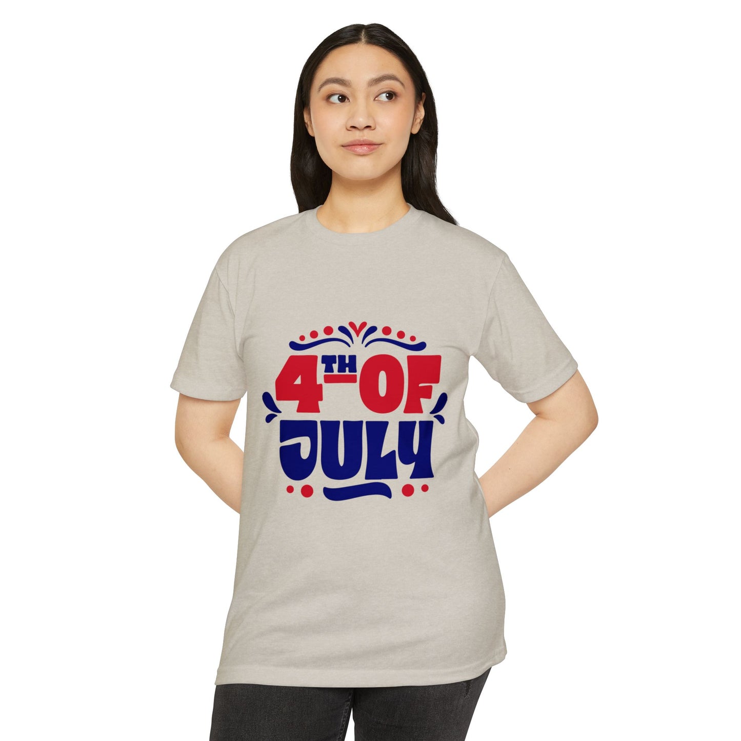 4th of July T-Shirt — Patriotic Red & Blue Independence Day Tee