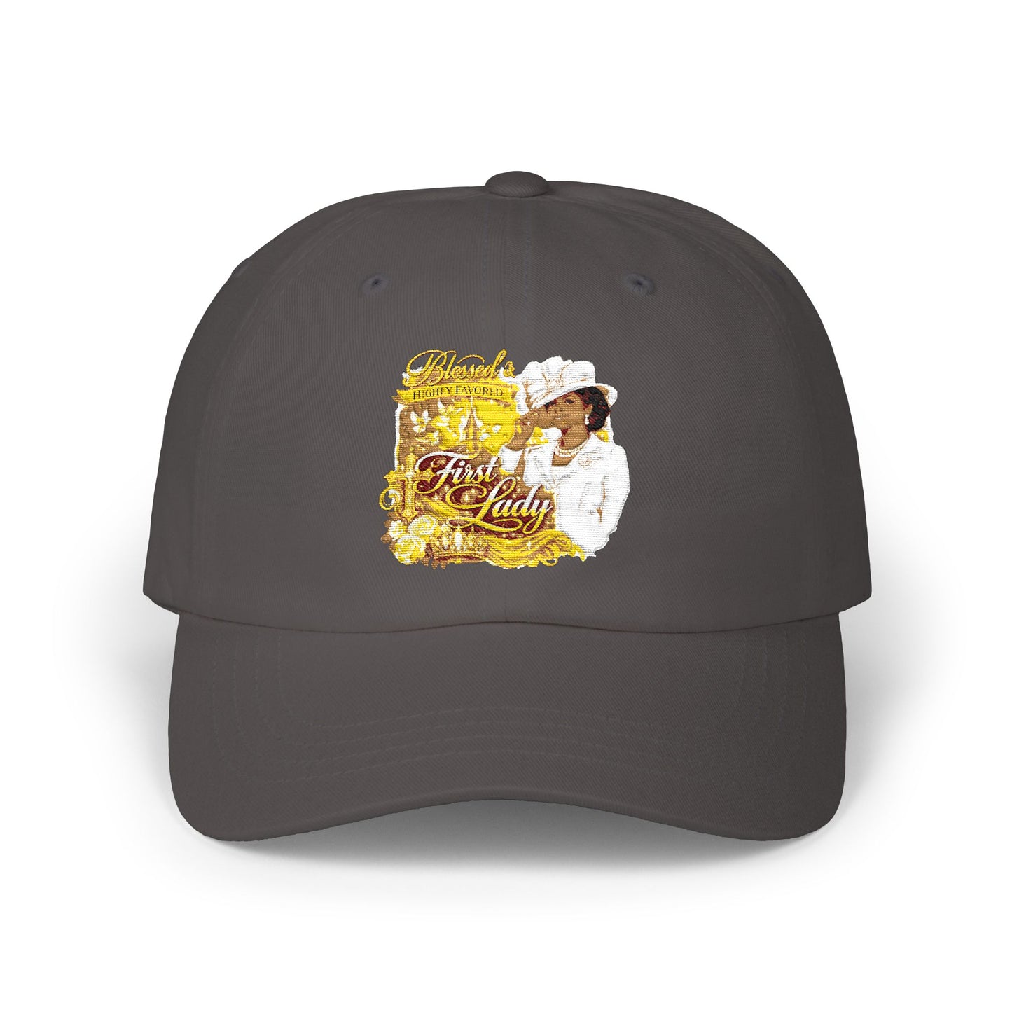 Dad Cap with Vintage Gold 'Classic' Portrait — Retro Father's Day Baseball Hat