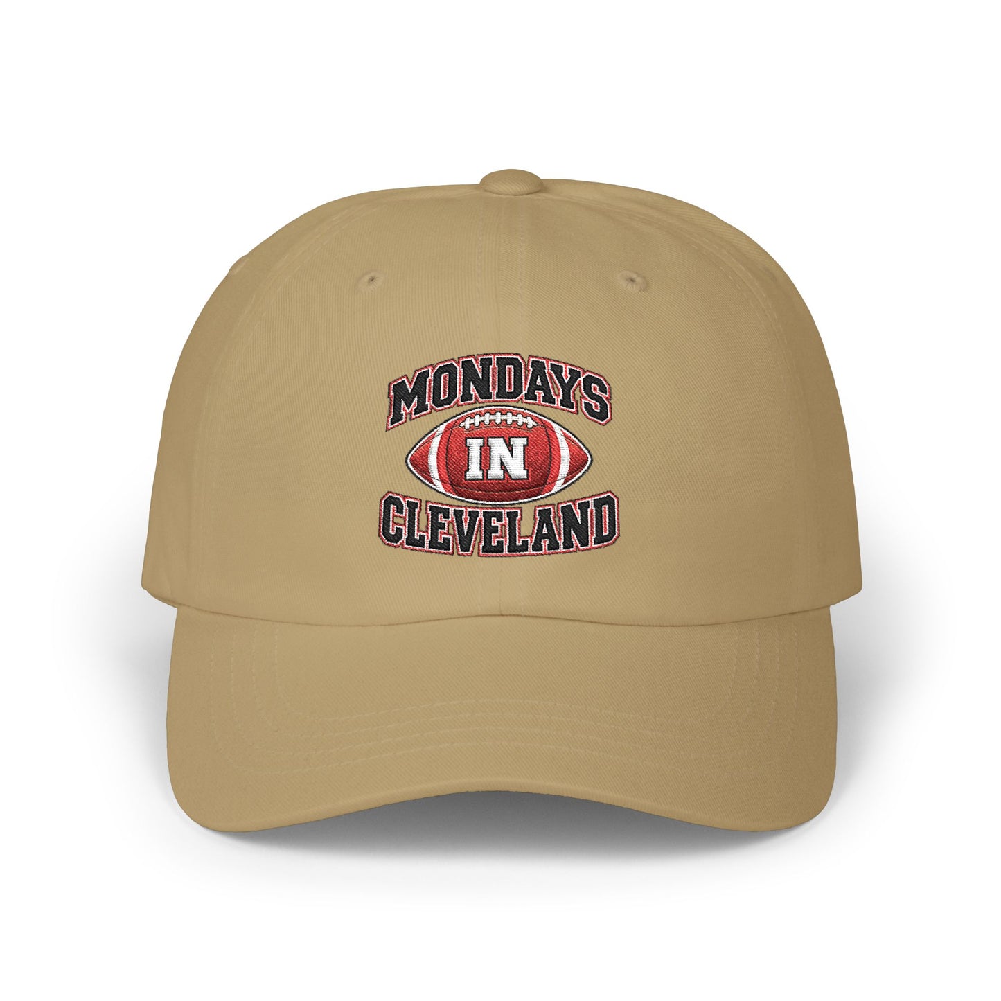 Dad Cap - "Mondays in Cleveland" Football Embroidered Hat