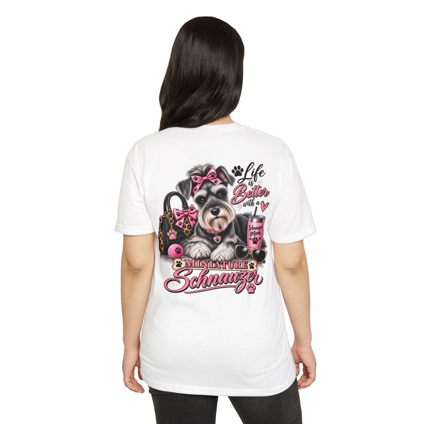 Miniature Schnauzer T-Shirt — "Life’s Better with a Miniature Schnauzer" Cute Dog Tee