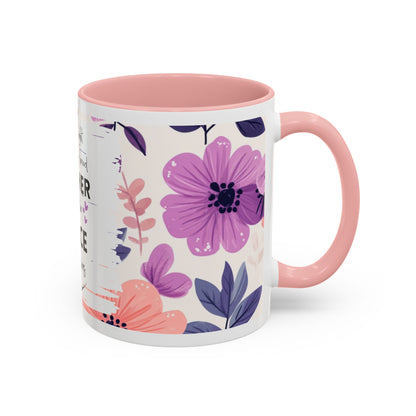 Mother Peace Floral Coffee Mug — "A quiet light, a guiding hand..." Memorial Tribute Mug
