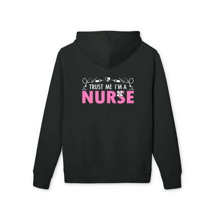 Nurse Pink Logo Hoodie — Cozy Medical Sweatshirt for Nurses