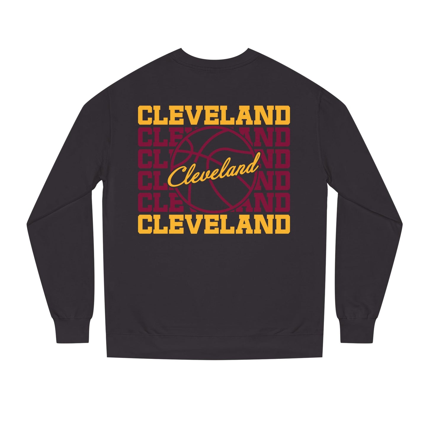 Cleveland Basketball Crewneck Sweatshirt – Retro Script Hoop Design
