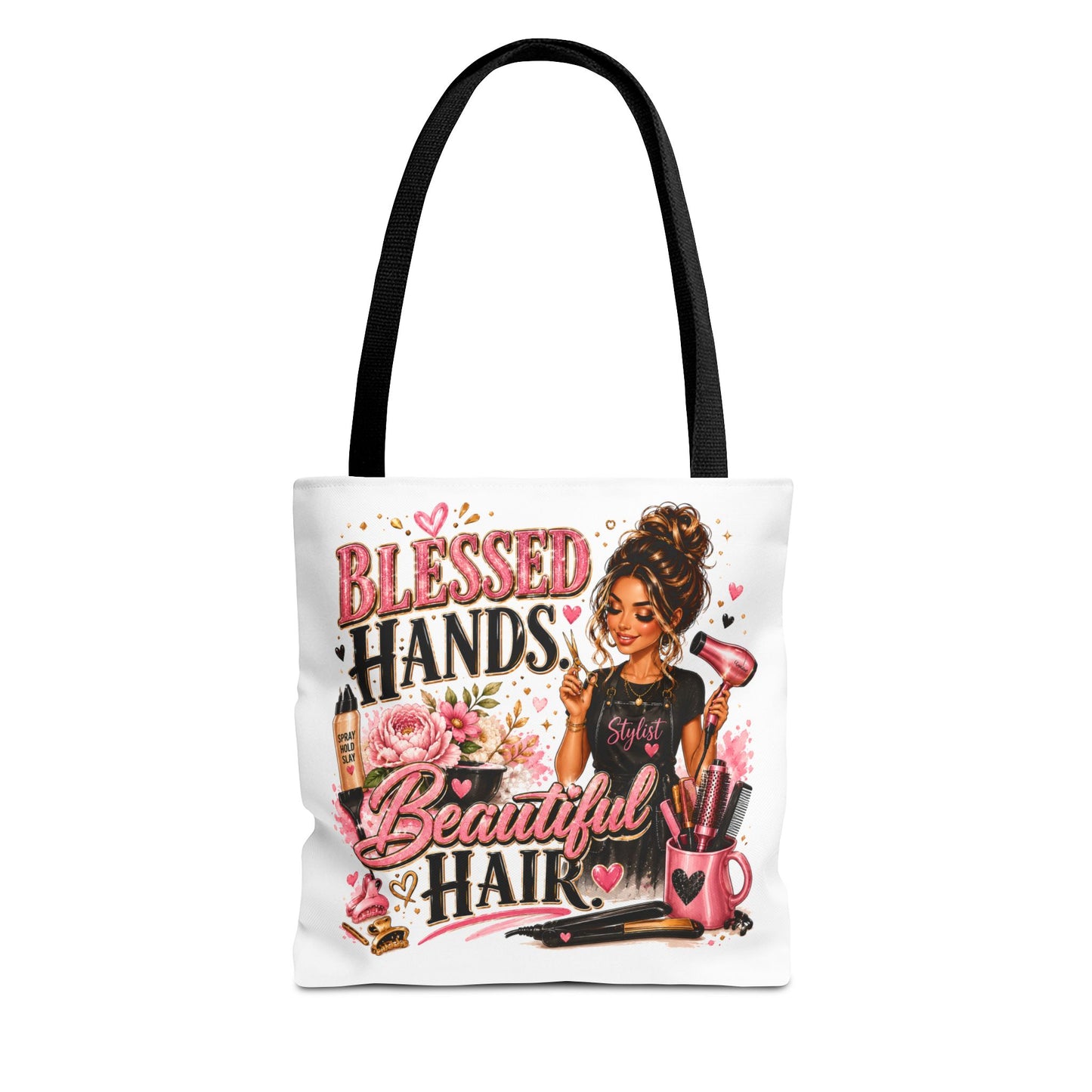 Blessed Hands Beautiful Hair Tote Bag — Hair Stylist Gift Tote