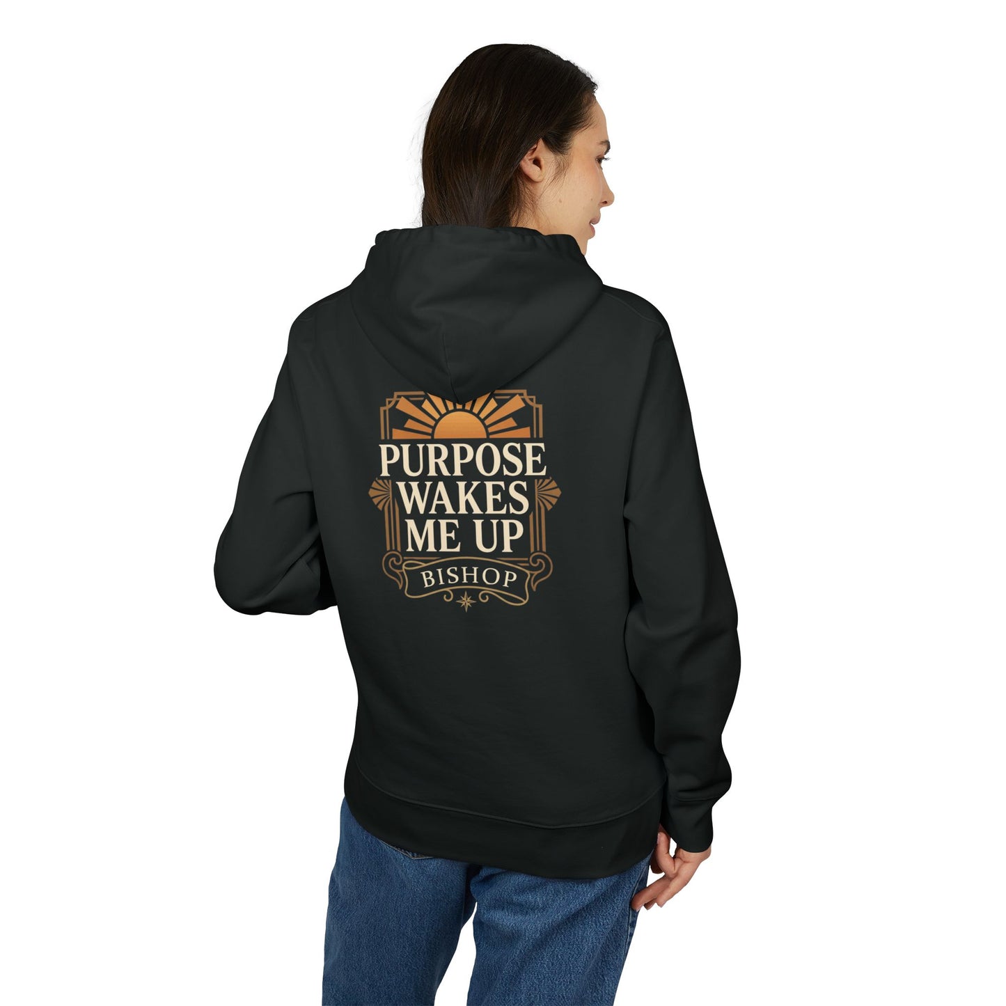 Purpose Wakes Me Up Hoodie — Inspirational Bishop Design