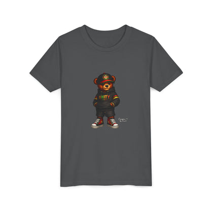 Youth T‑Shirt — Cool Bear Graphic Tee with 'UNITY' Hoodie Design