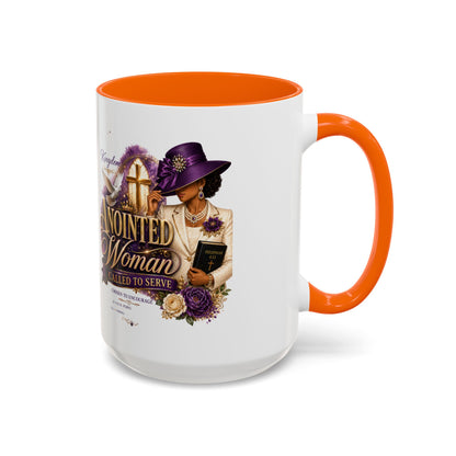 Anointed Woman Coffee Mug — Faithful, Called to Serve Accent Mug (11/15oz)