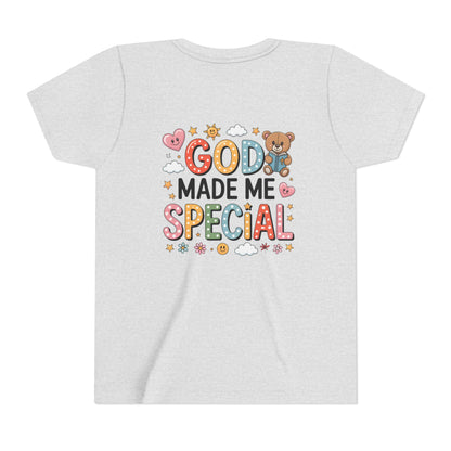 Youth Tee — "God Made Me Special" Cute Christian Kids T-Shirt
