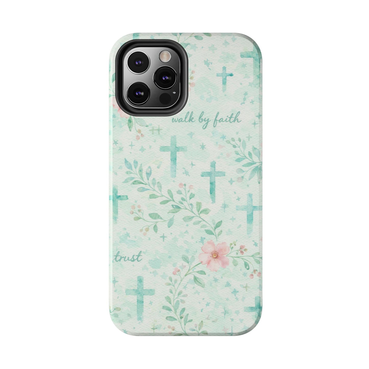 Walk By Faith Phone Case | Christian floral iPhone Case