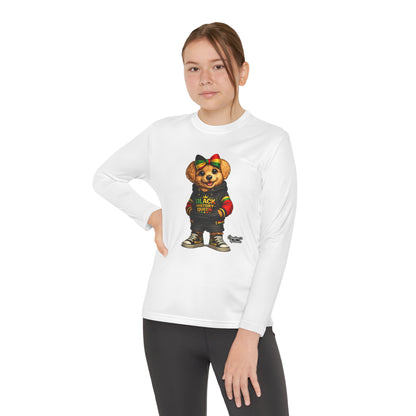 Youth Long Sleeve Tee — Rasta Bear 'Black History' Graphic