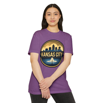 Kansas City Skyline T-Shirt — Retro Fountain Cityscape Tee