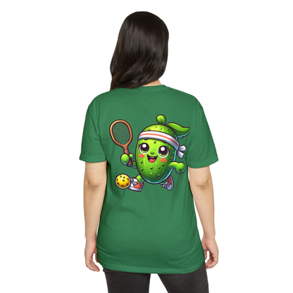 Pickle Tennis Player T-Shirt — Cute Pickle Playing Pickleball Graphic Tee