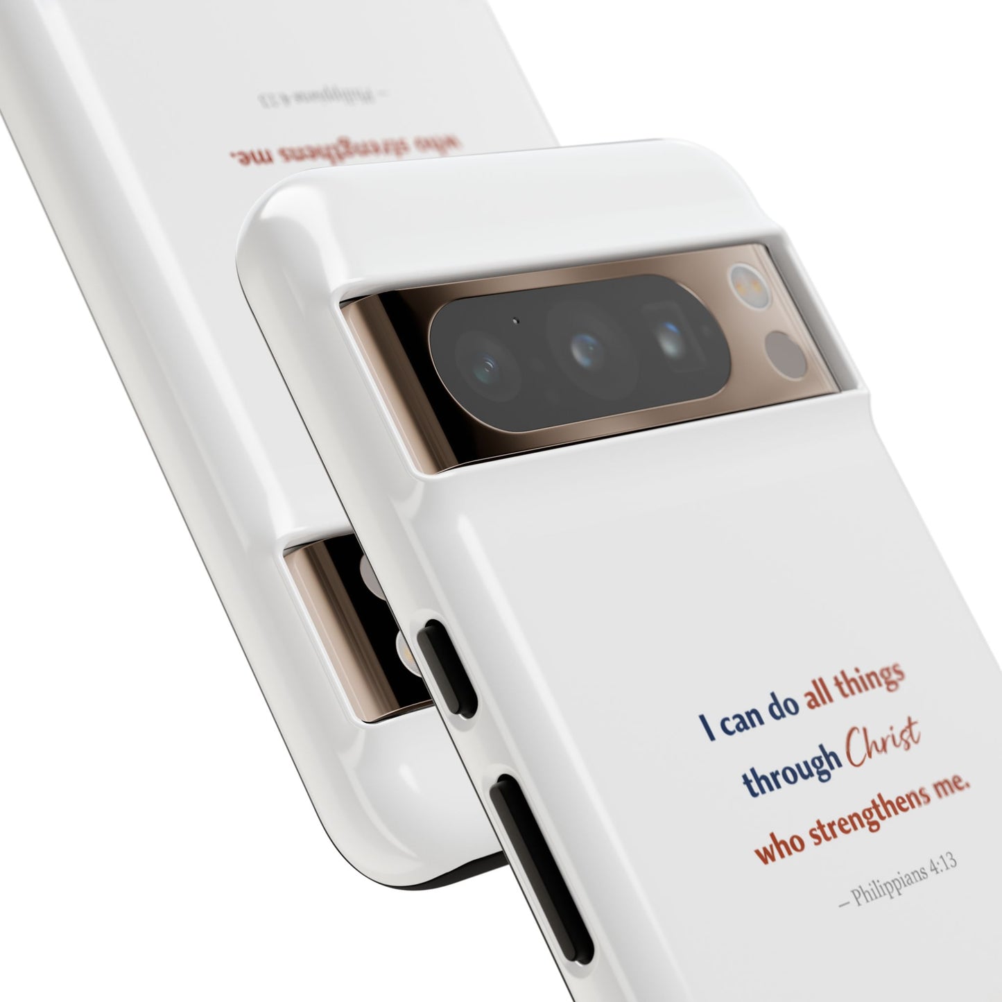 Christian Phone Case – “I Can Do All Things Through Christ” Inspirational Tough Case