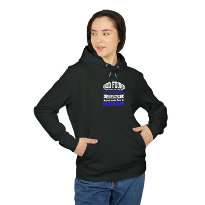 God Found the Strongest Women Police Officers Hoodie - Inspirational Thin Blue Line Pullover