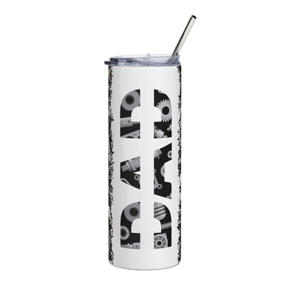 20oz Mechanical Gears Stainless Steel Tumbler — Industrial Automotive Tool Design