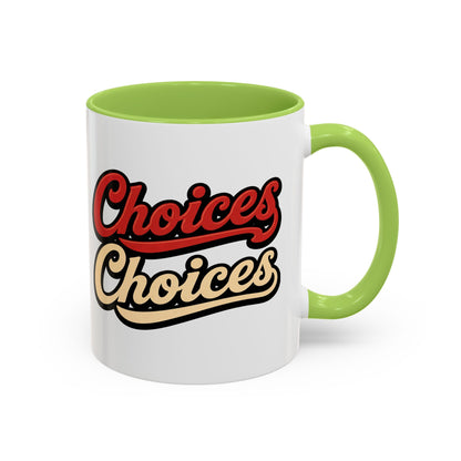 Choices Retro Accent Coffee Mug — Vintage Script 11/15oz