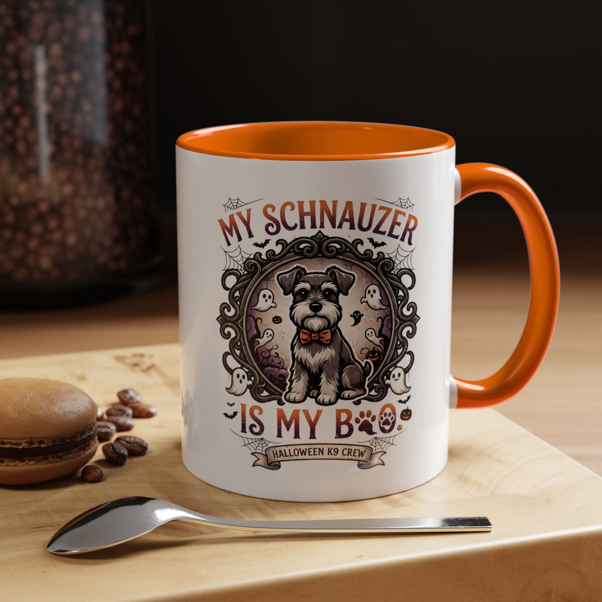 My Schnauzer Is My Boo Coffee Mug — Halloween Dog Lover Accent Mug