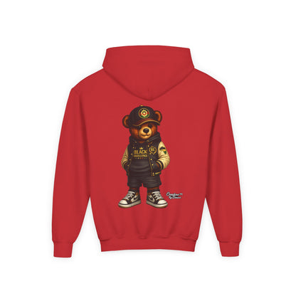 Youth Teddy Bear Hoodie — Cool Streetwear Bear Graphic Sweatshirt
