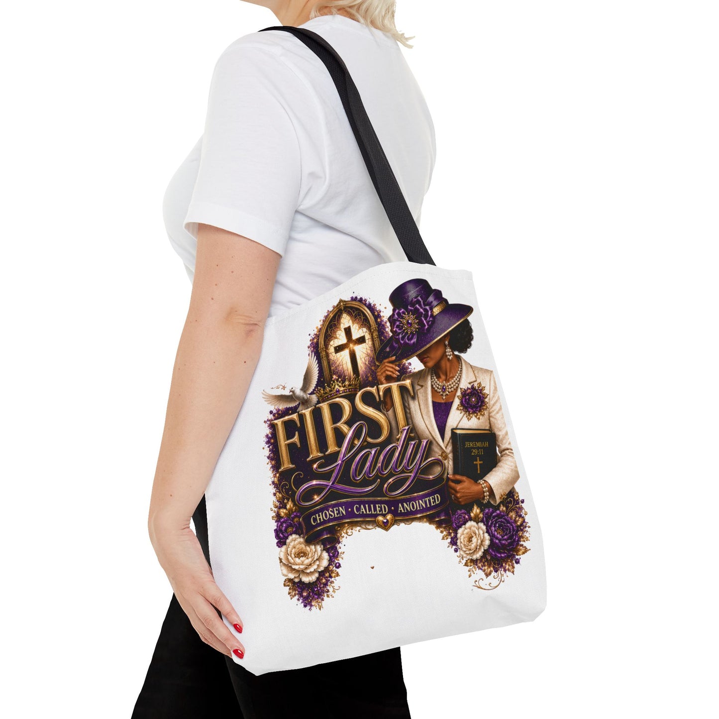 First Lady Christian Tote Bag — Chosen, Called, Anointed Church Purse